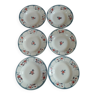 Digoin Sarreguemines Ninette model soup plates
