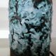 Lamp creations "LUC VALLAURIS" in black and blue fat lava ceramic, 1950.