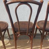 Lot de 5 chaises bistrot Buchon en bois courbé