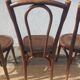 Set of 5 Buchon bistro chairs in curved wood