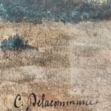 Old 19th century watercolor signed and dated