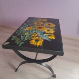 Ceramic coffee table from Quimper signed by Youen.