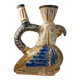 Vase sculpture zoomorphe "oiseau incas n°3225" en grès, 1950
