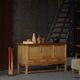Brutalist Danish enfilade from the mid-century in oak by Henning Kjærnulf, 1960s.