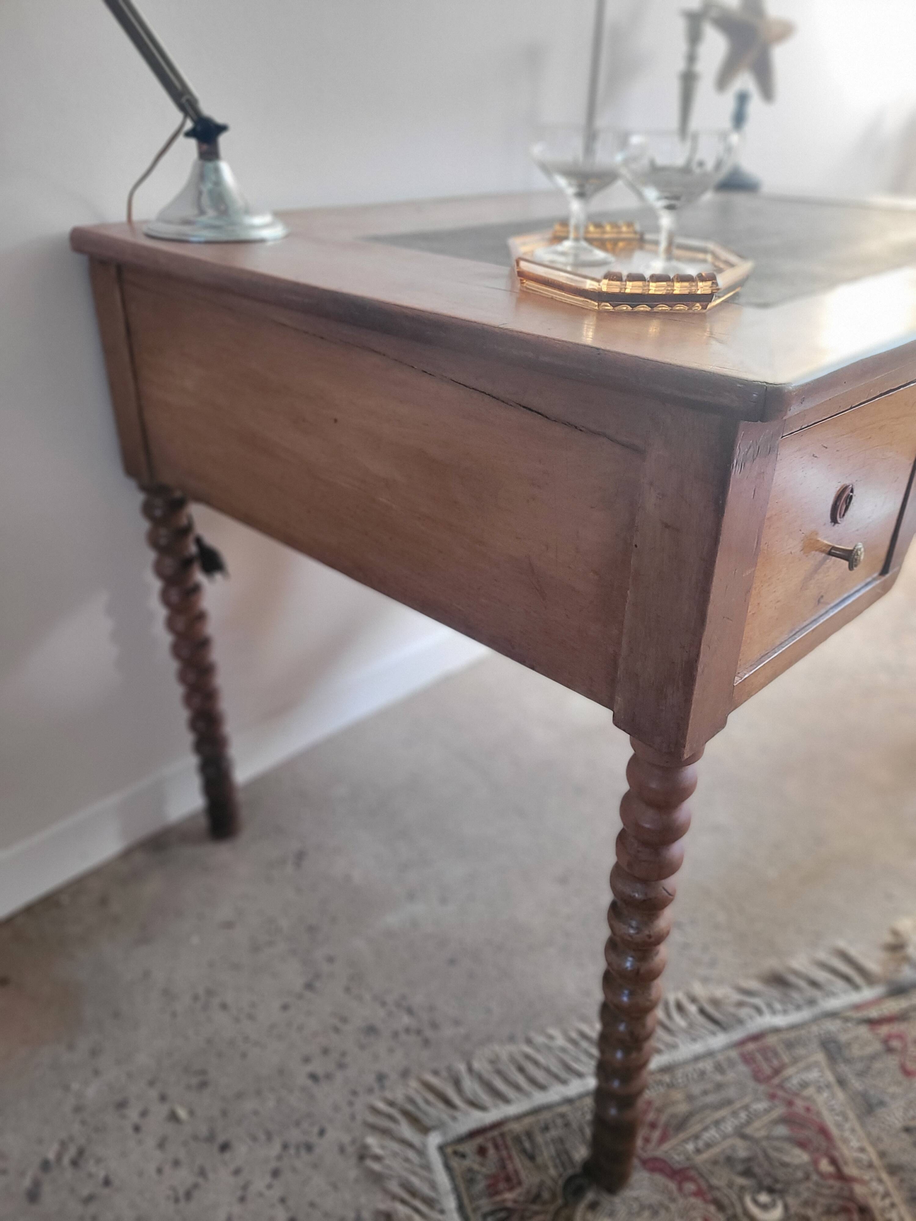Louis Philippe desk with turned legs