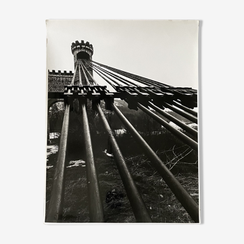 Photograph black and white silver print circa 1970 architecture