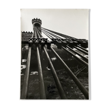 Photograph black and white silver print circa 1970 architecture