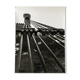 Photograph black and white silver print circa 1970 architecture