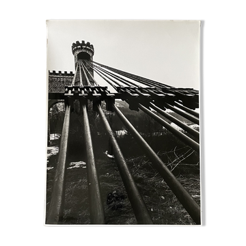 Photograph black and white silver print circa 1970 architecture