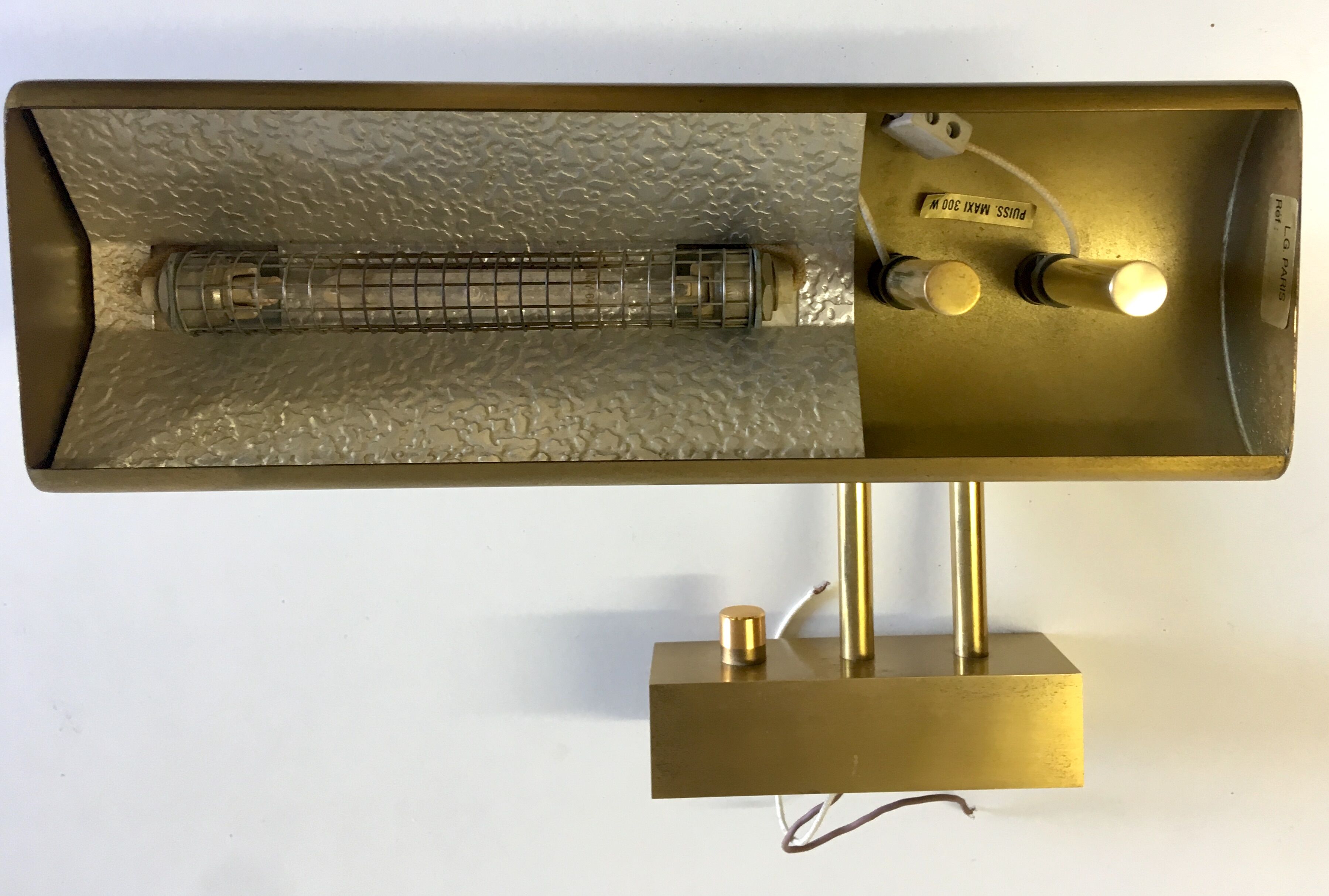 Halogen wall sconce by Lucien GAU - 70s/80s