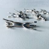 6 knife holders art deco horses