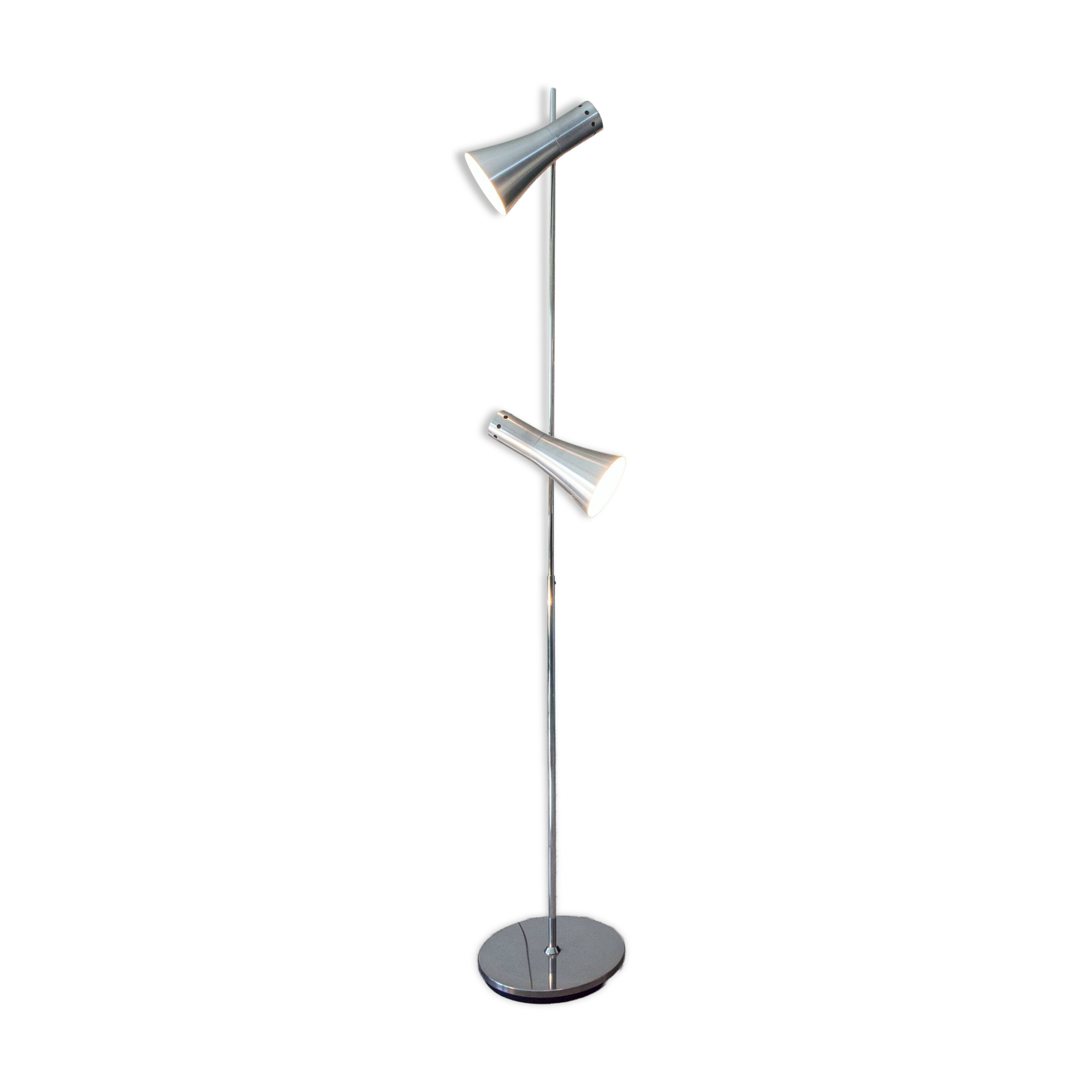 Lampadaire 70's, Italie, chrome et aluminium