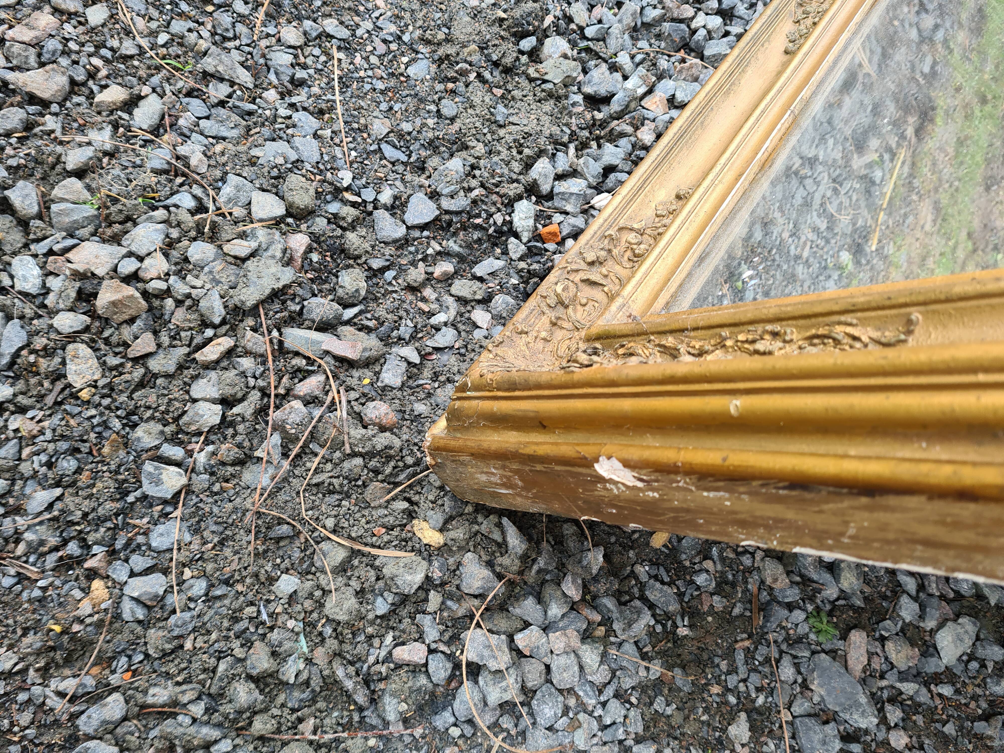 Old large-format mirror 88x133cm