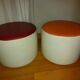 2 vintage skai beanbags, 70's