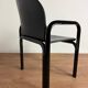 Knoll Orsay set – table & 4 chairs – black lacquered steel & faux leather
