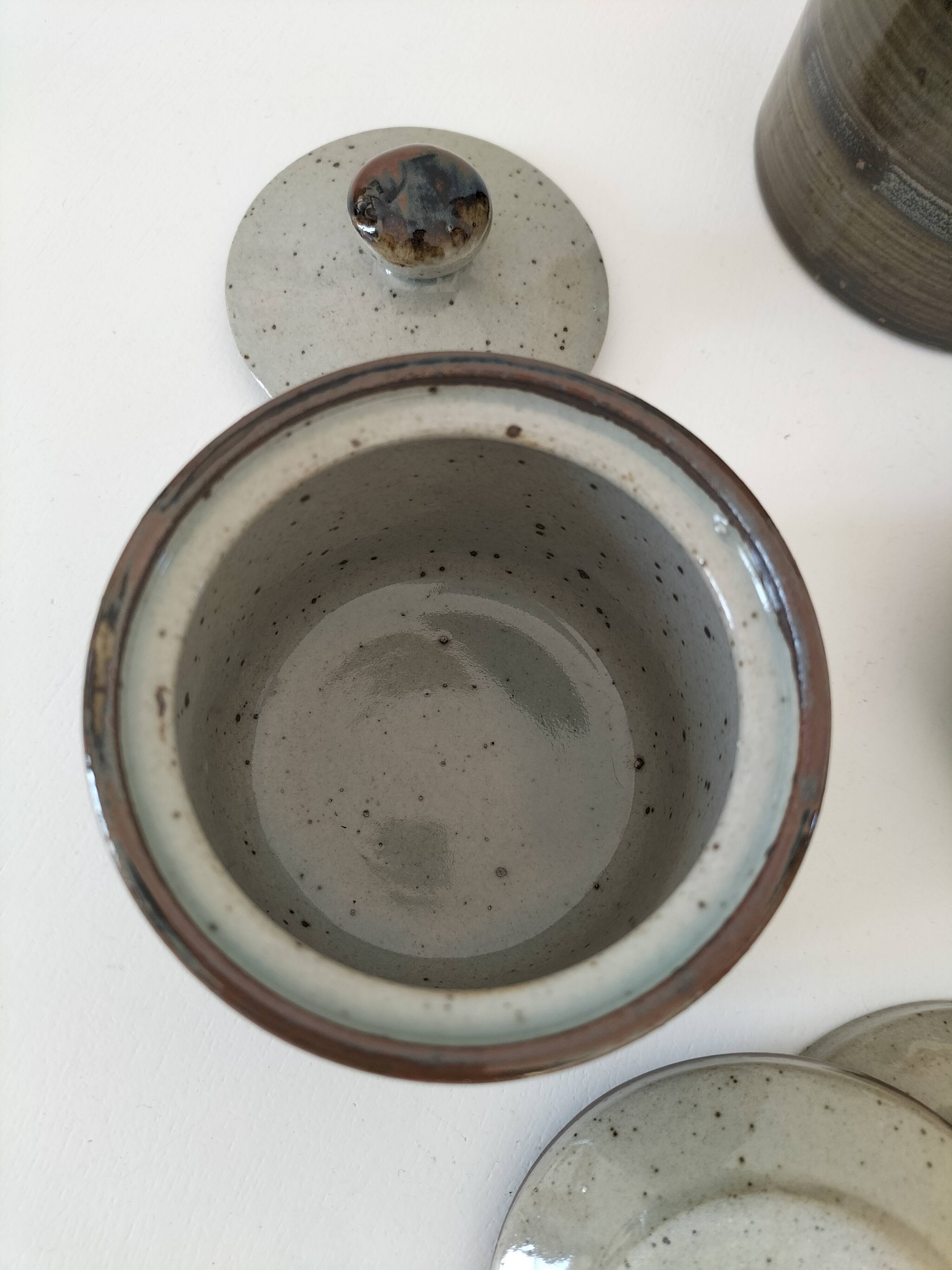 Vintage “Grès Paysan” glazed stoneware set