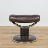 Ergonomic Lounge Chair with Ottoman Model from Ekornes Stressless, 2000s, Set of 2