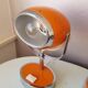 Pair of orange eye table lamps from the 70s space age