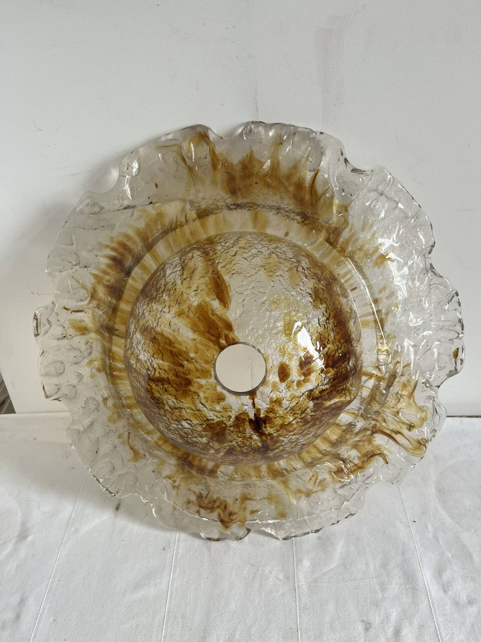 Suspension abat-jour verre de murano vintage