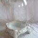 Glass deco globe and base legs of white ceramic lion j.p.l paris