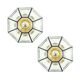 Pair of Mid-Century Glass & Brass Ceiling Lights - Limburg, Germany, 1960s