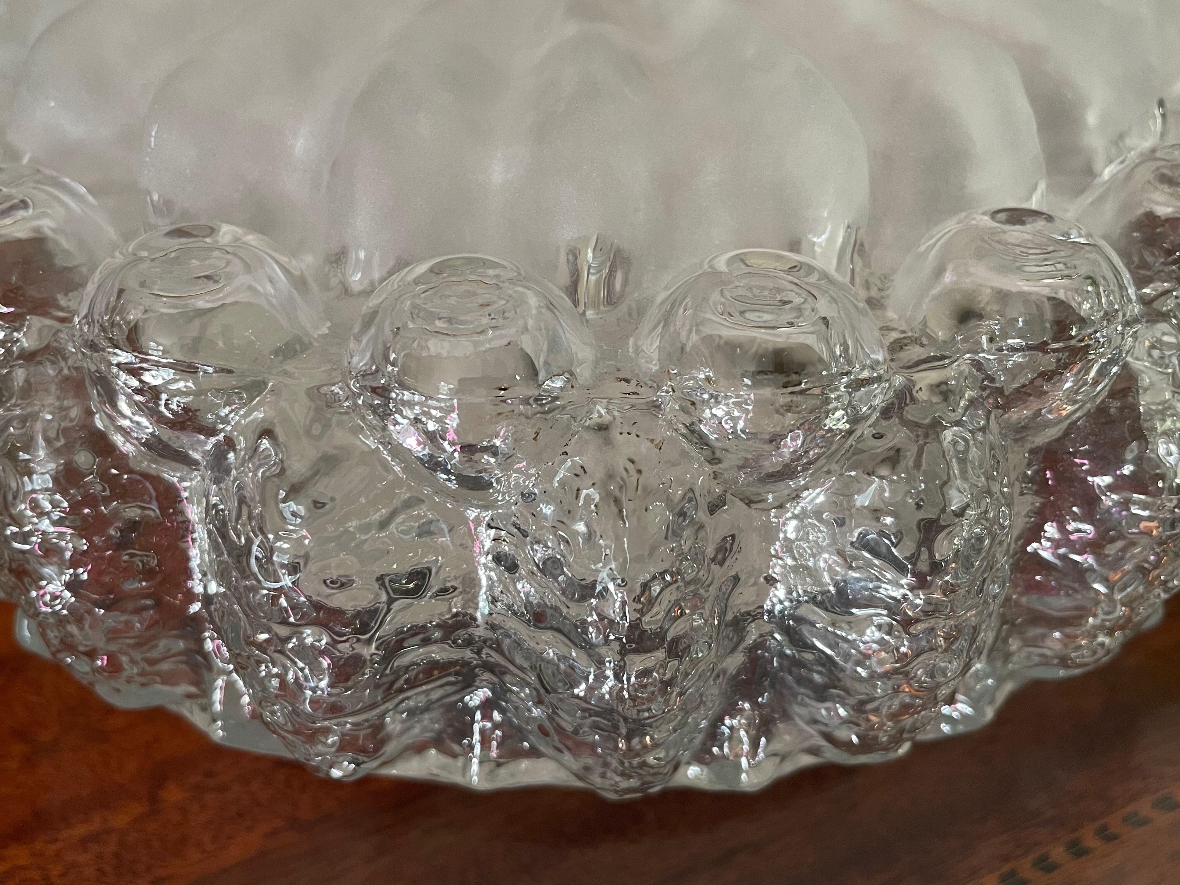 Ceiling lamp applied in molded glass 25cm