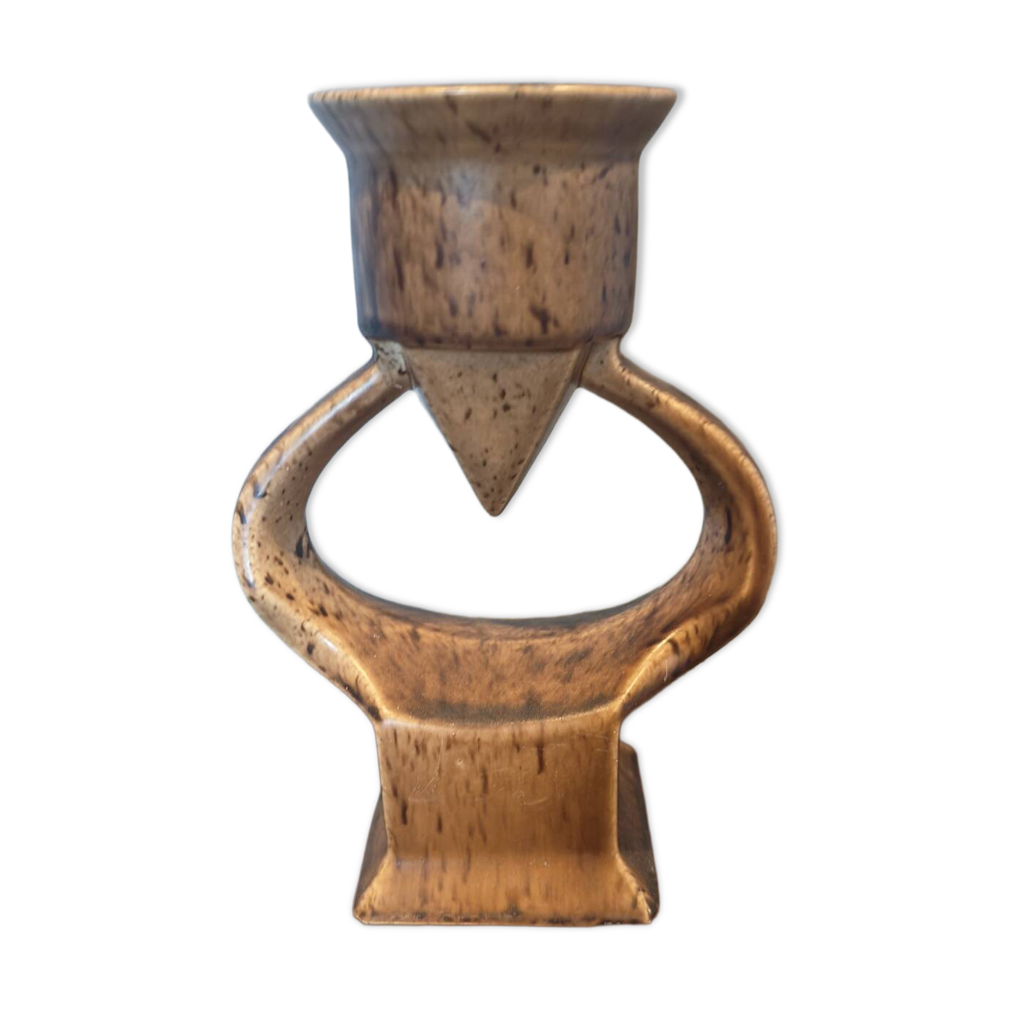 Superb Vintage Ceramic Candle Holder – Modernist & Brutalist Design