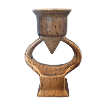 Superb Vintage Ceramic Candle Holder – Modernist & Brutalist Design