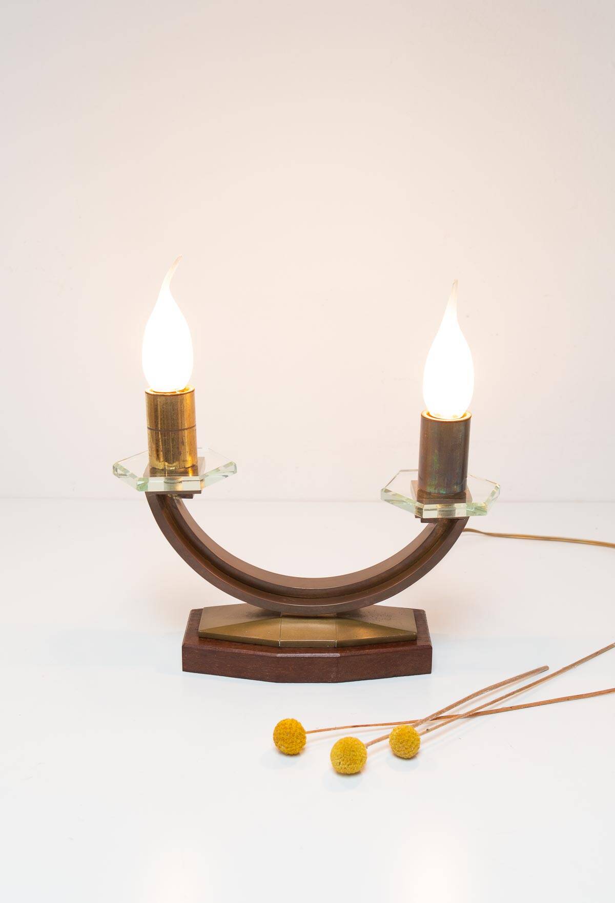 Pair of art deco style bedside lamps circa 1940