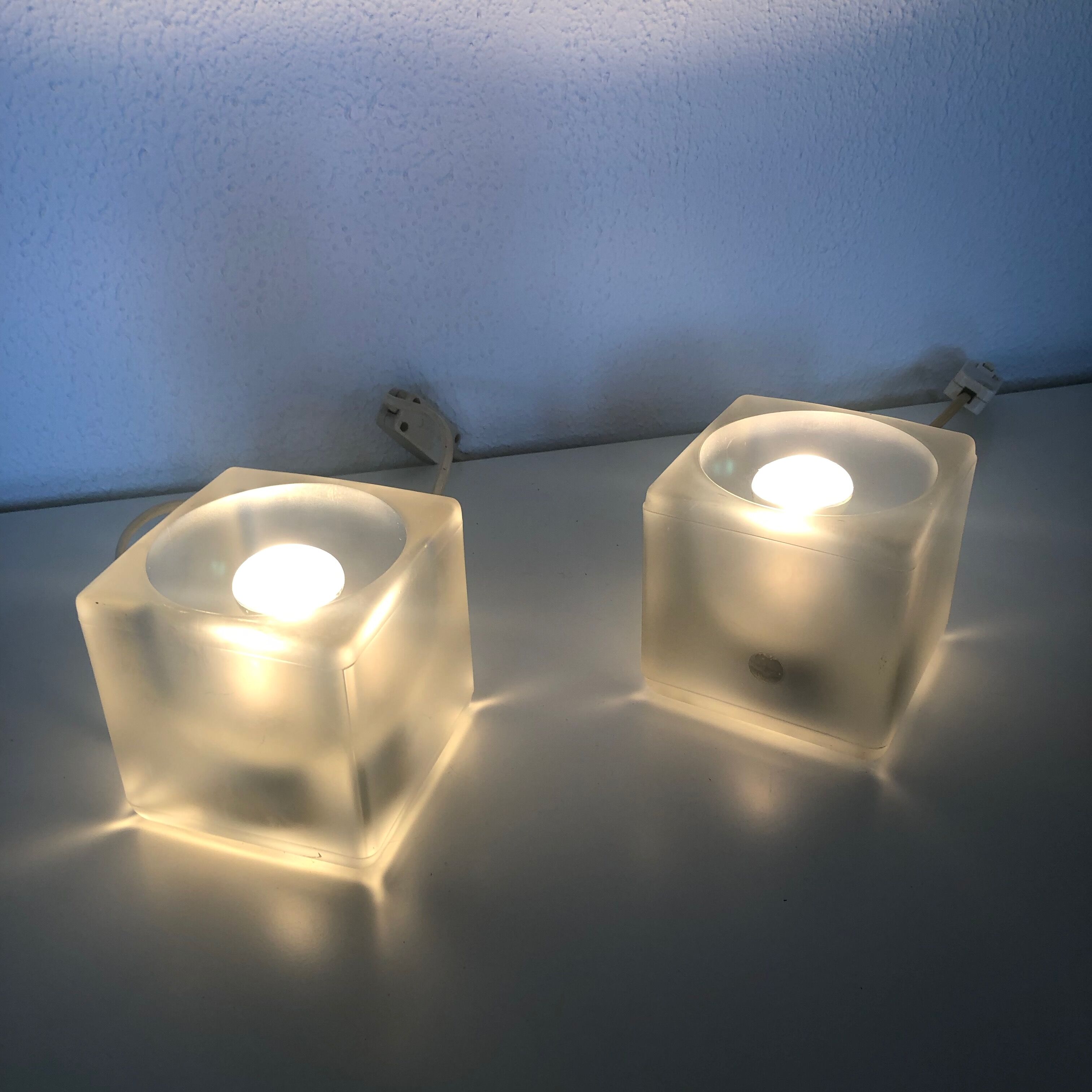 Pair lamps ice cubes Peill - Putzler - 1970