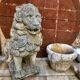 Fountain statue Lion stone reconstituted