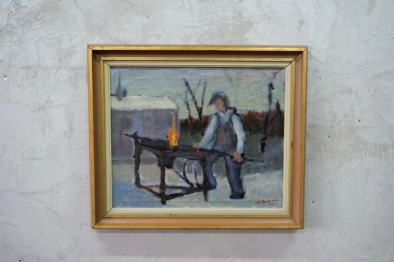 Swedish Artist, Figurative Modern Painting, 1951, Oil on Canvas, Framed