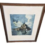 Le Querrec Lithograph Moonlight Effect on Mont Saint Michel 15/350