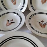 Ensemble assiettes Gien modèle Odile vintage