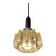 Small mid-century crystal glass pendant lamp