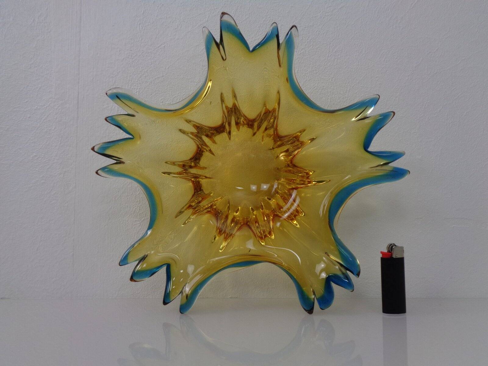 Sommerso Murano Glass Bowl, Italy, 1960s