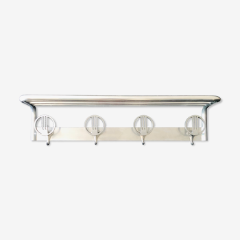 Aluminum wall rack, Italy 40s