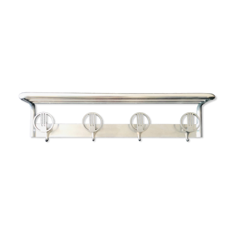 Aluminum wall rack, Italy 40s