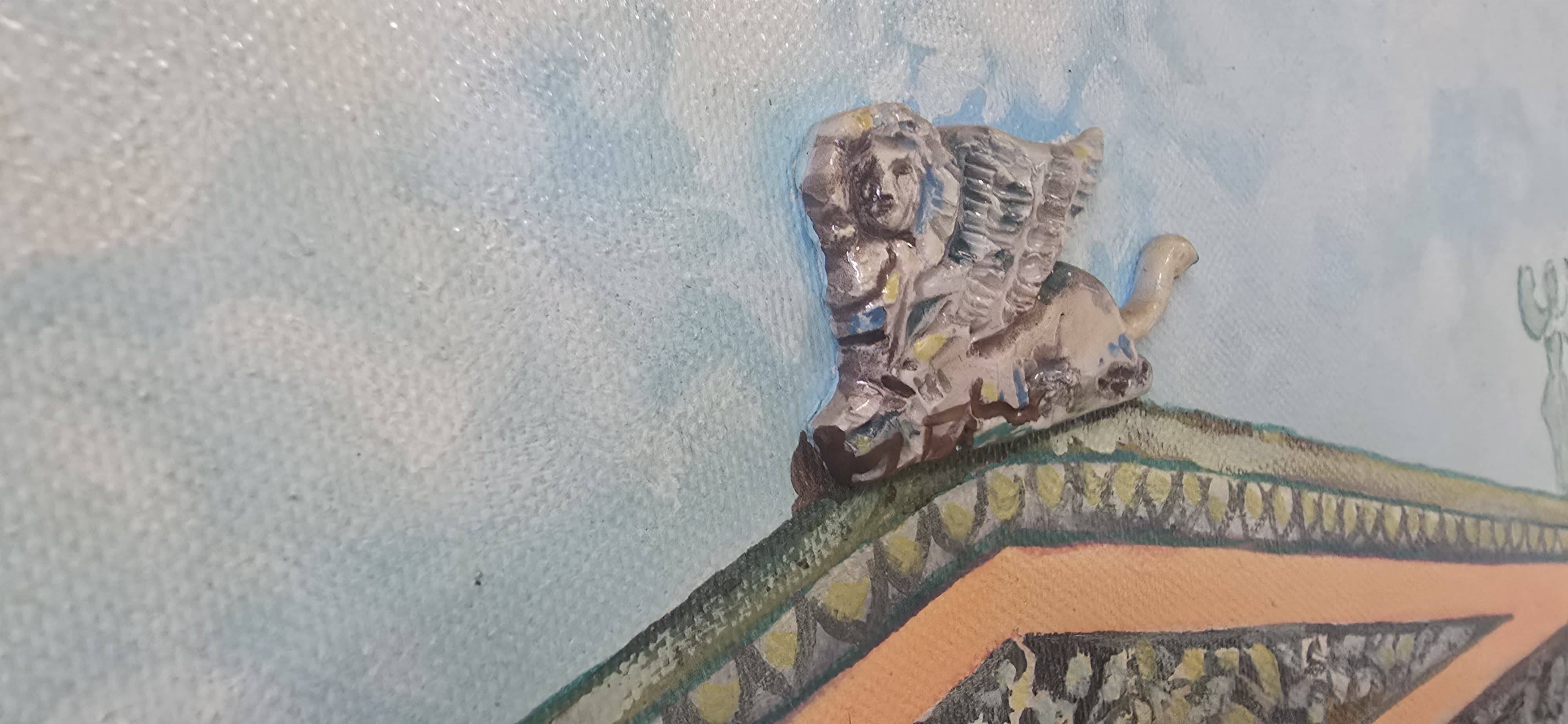 Unico ed Esclusivo Dipinto-Mosaico Materico con Rilievo "Il Tesoro di Sifno