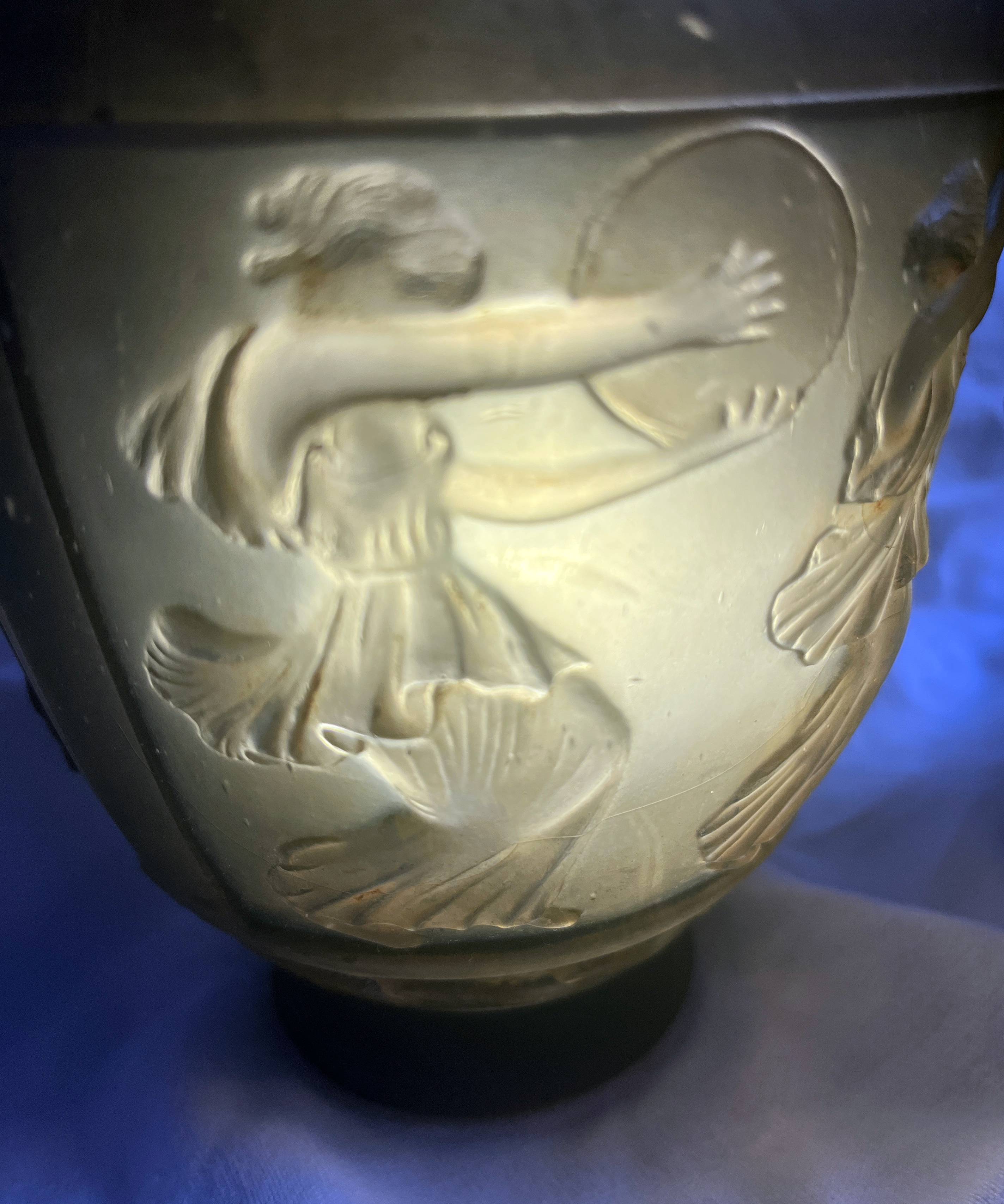 Pair of Art Deco vases Georges Le Feure (1868/1943) Glass paste Dancers