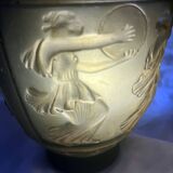 Pair of Art Deco vases Georges Le Feure (1868/1943) Glass paste Dancers