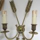 Paire appliques flèches croisées bronze Lucien Gau