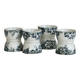Set of 4 antique earthenware egg cups