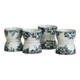 Lot de 4 coquetiers en faïence ancienne