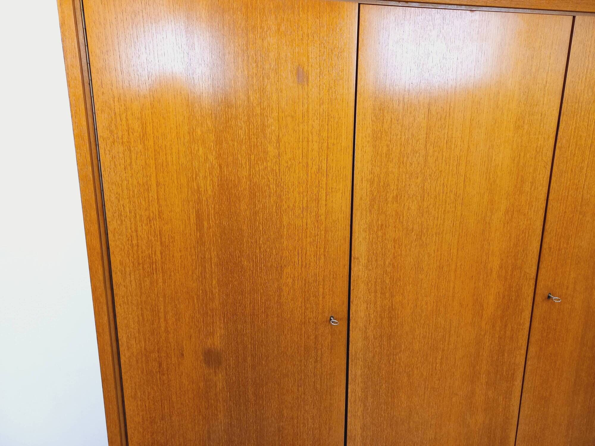 Vintage Scandinavian-style teak wardrobe from the 1960s