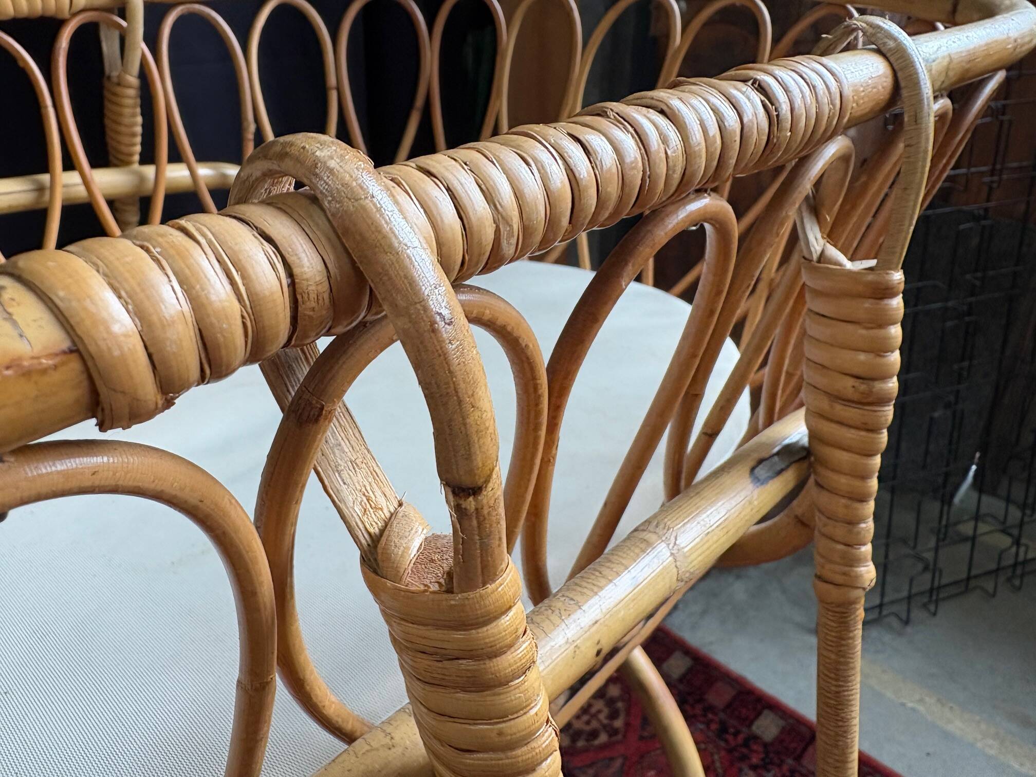 Vintage rattan crib – 1960s/70s