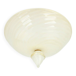 Plafonnier en verre Murano Barovier & Toso, milieu du siècle