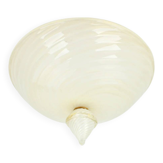 Plafonnier en verre Murano Barovier & Toso, milieu du siècle