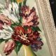 Tableau ancien bouquet de tulipes