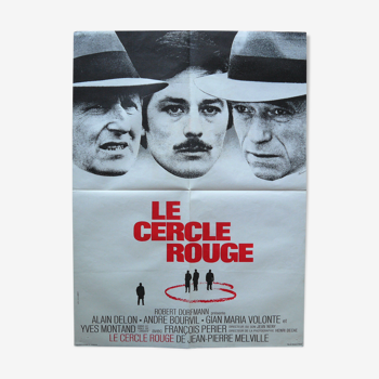 Affiche de cinéma originale - "le cercle rouge" - melville, delon